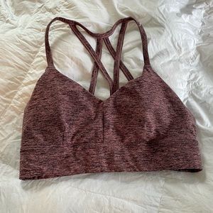 Women's Strappy Longline Brushed Jersey Bra - JoyLab™ Rose XL